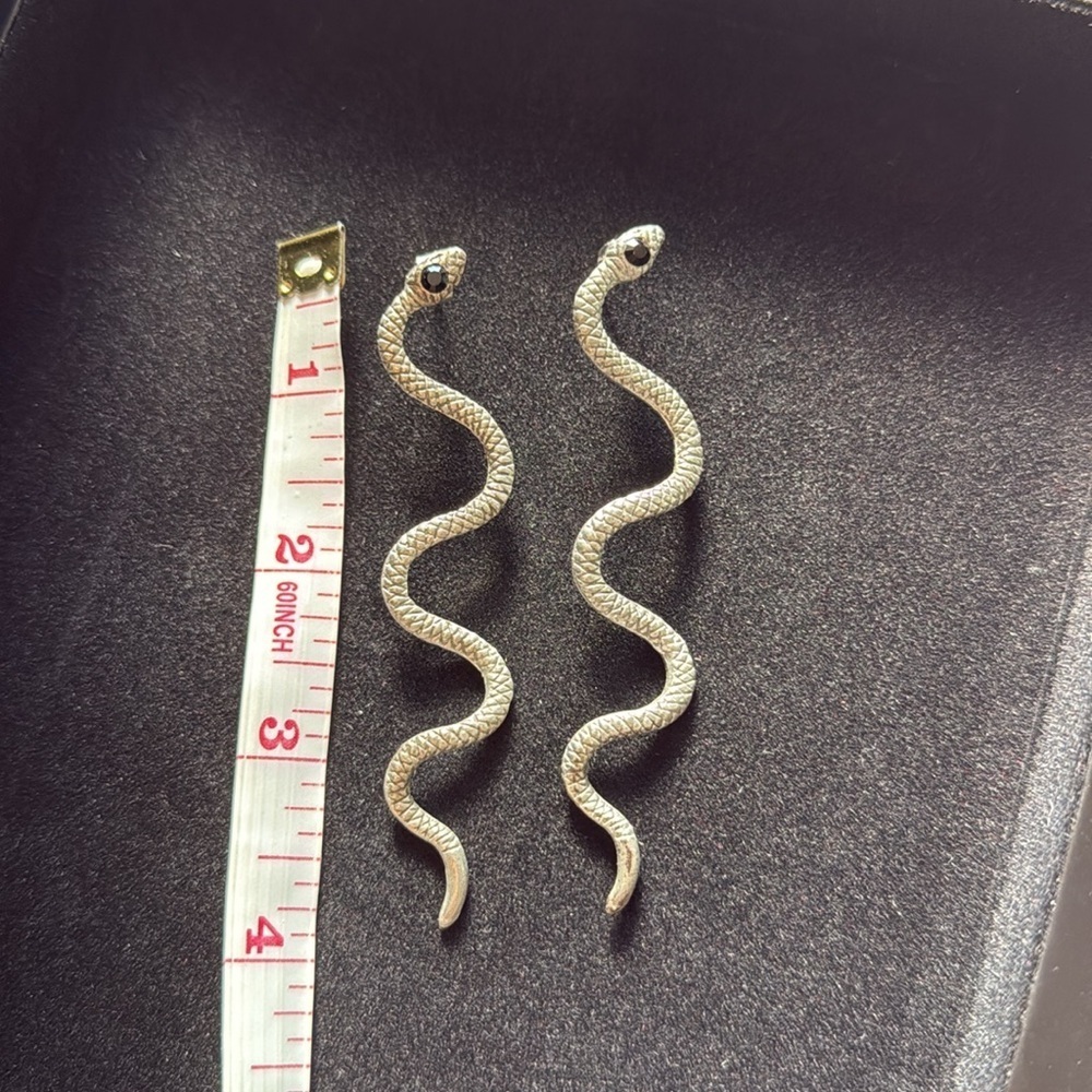 Barneys New York Silver Snake Earrings! - Picture 8 of 8